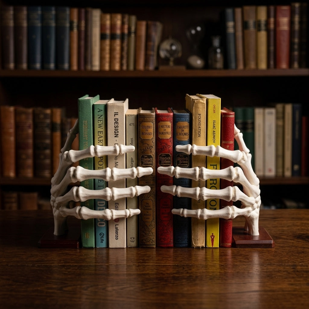 Skeleton hand bookend