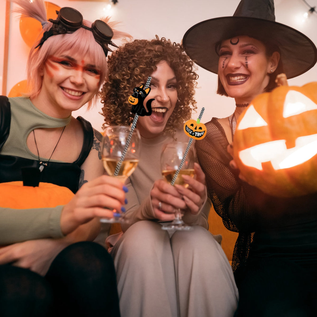 Halloween party straws with toppers, 25-pack, view 7