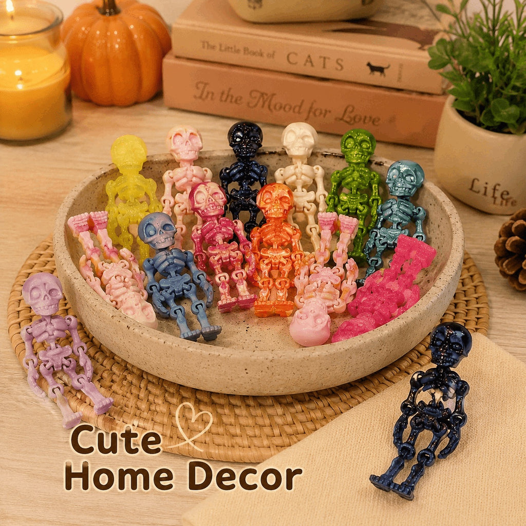 Posable mini skeletons party favor pack, view 3
