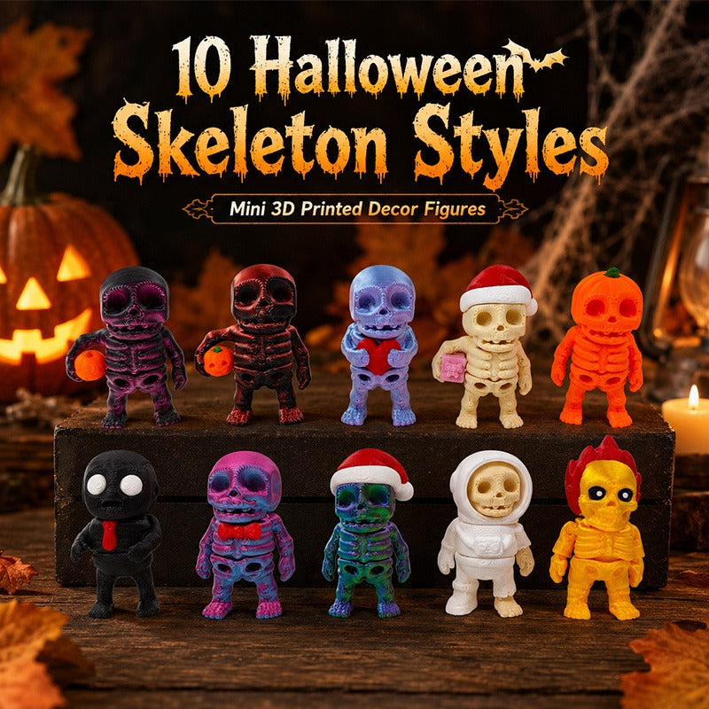 Mini skeleton figurines, 10-piece set, view 3