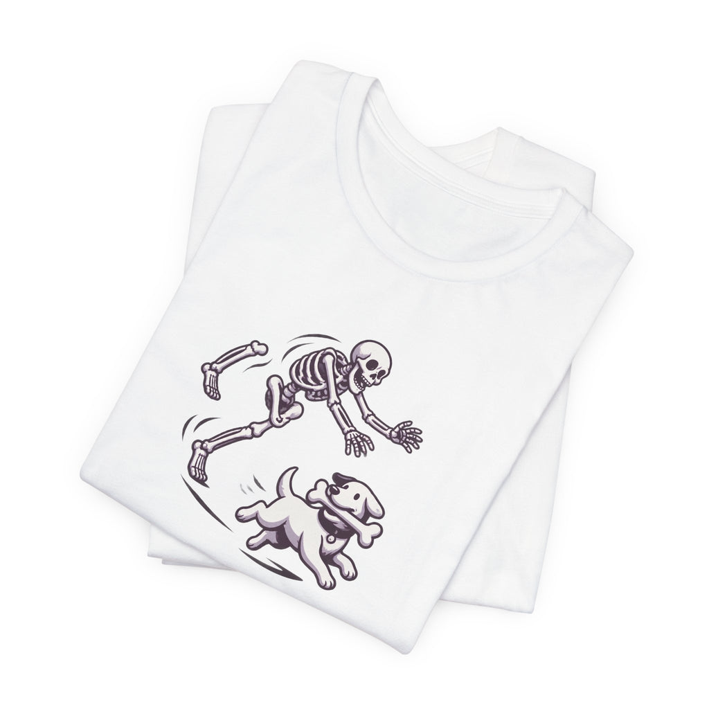 Skeleton Dog Chase - Halloween Spooky Season T-Shirt