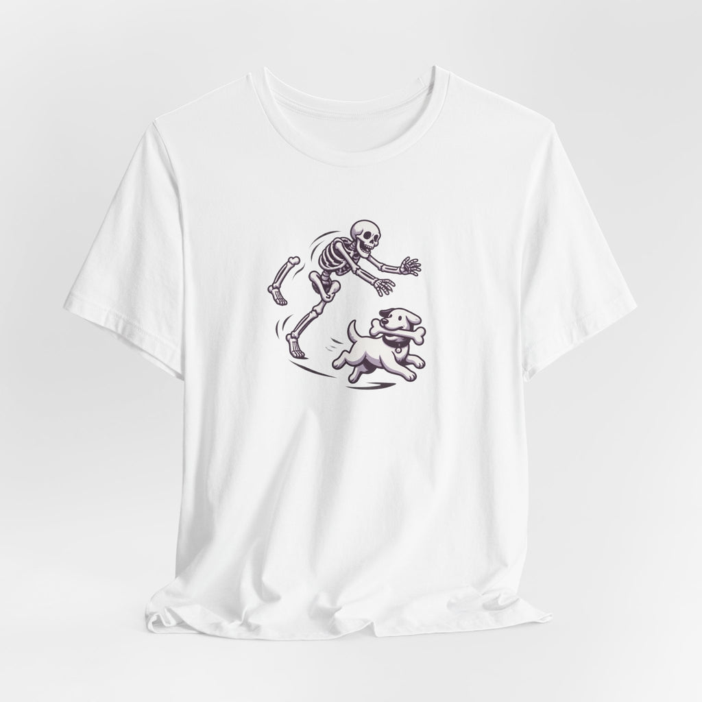 Skeleton Dog Chase - Halloween Spooky Season T-Shirt