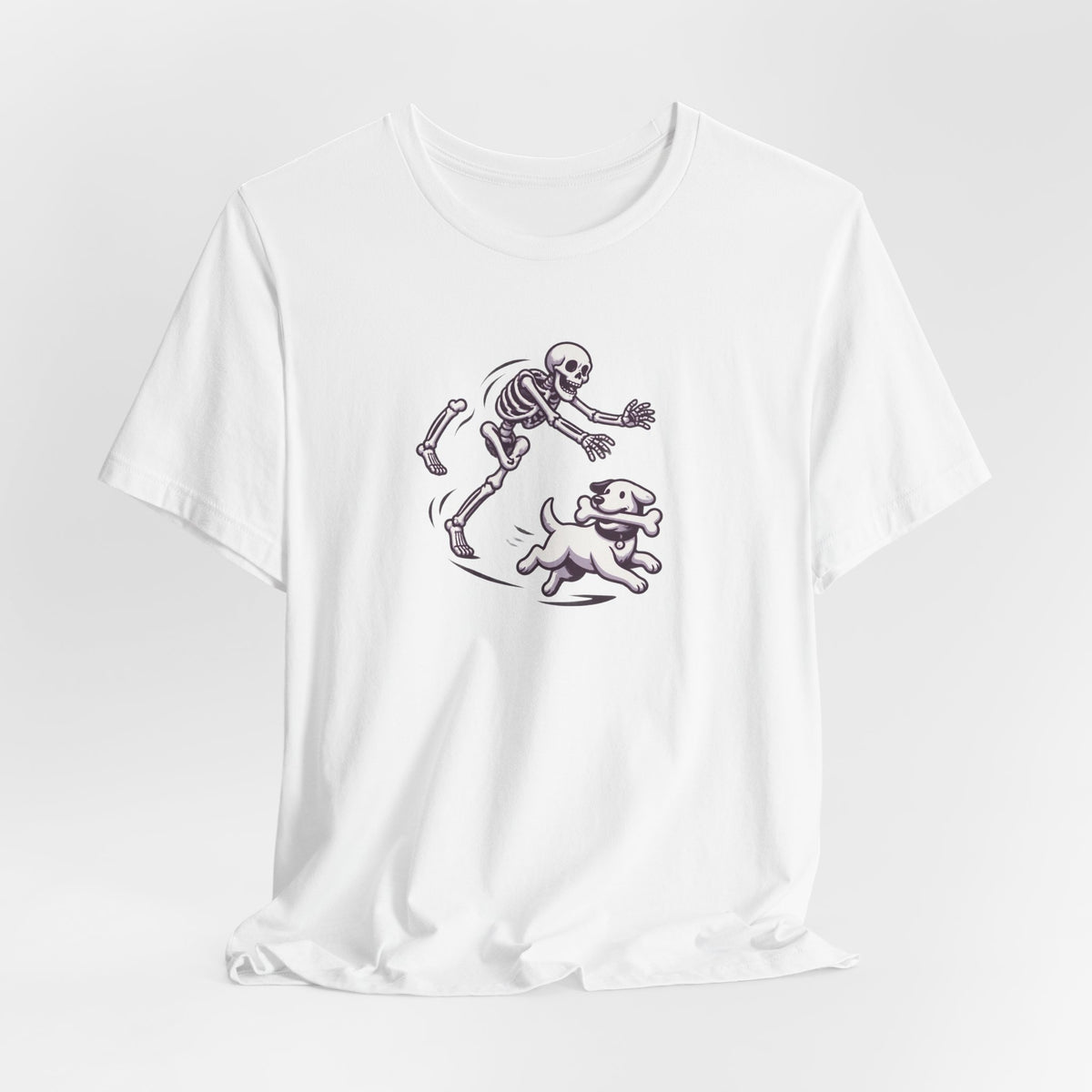 Skeleton Dog Chase - Halloween Spooky Season T-Shirt