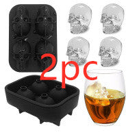 3D silicone skull ice mold, view 5