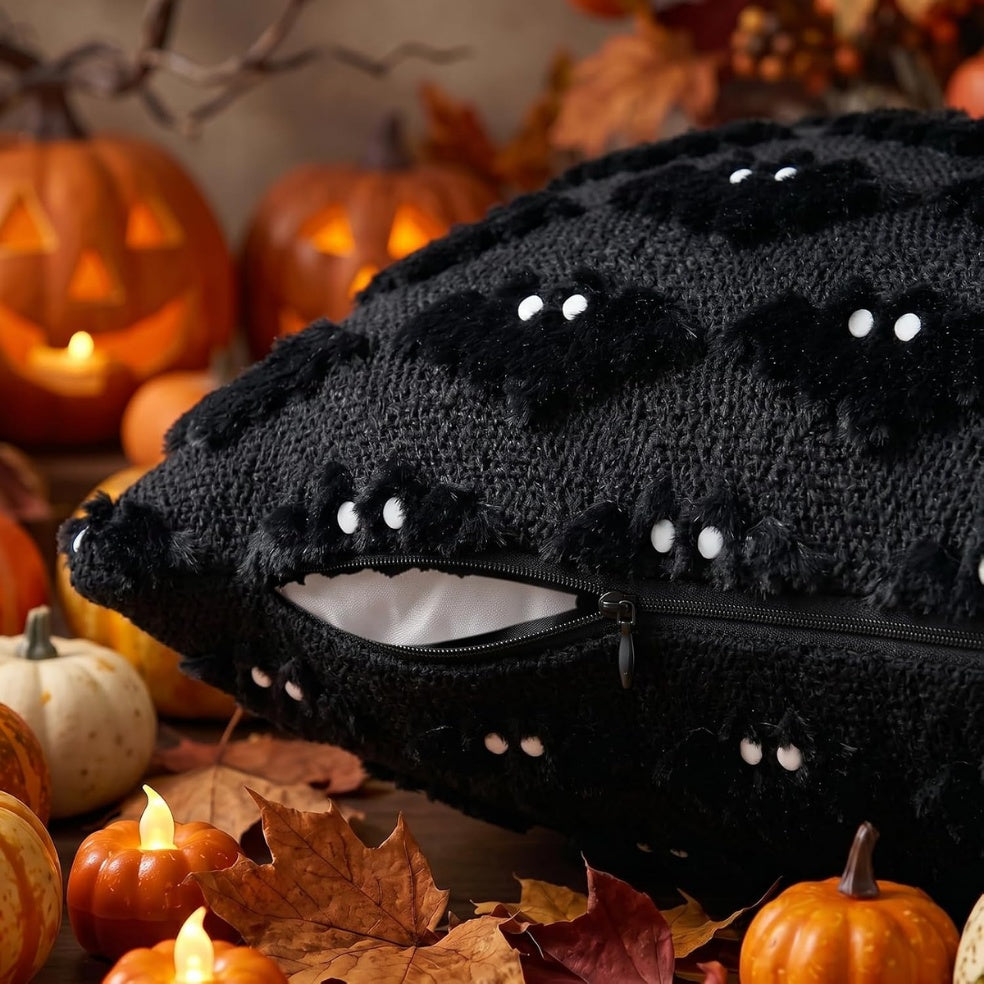 Halloween bat pillow covers, view 2