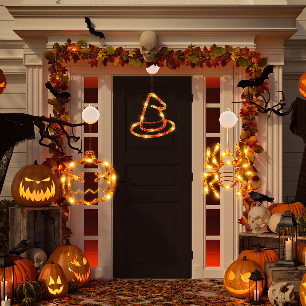 Light-up Halloween window lights, 3-pack, view 4