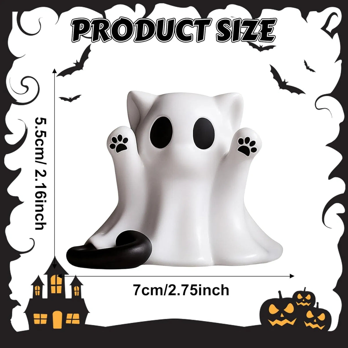 Spooky resin ghost figurines, view 3