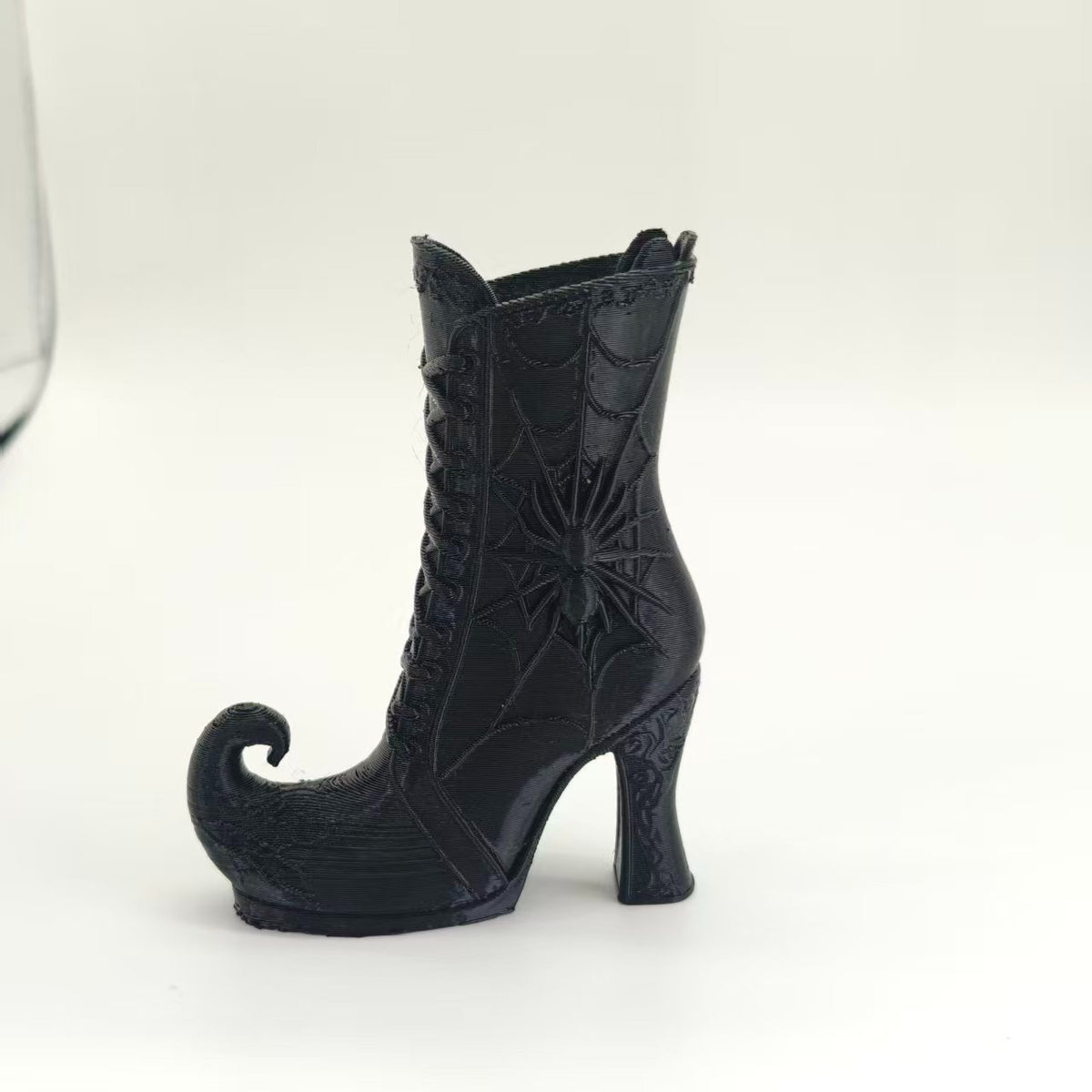 Witchy spiderweb boot pen holder, view 2