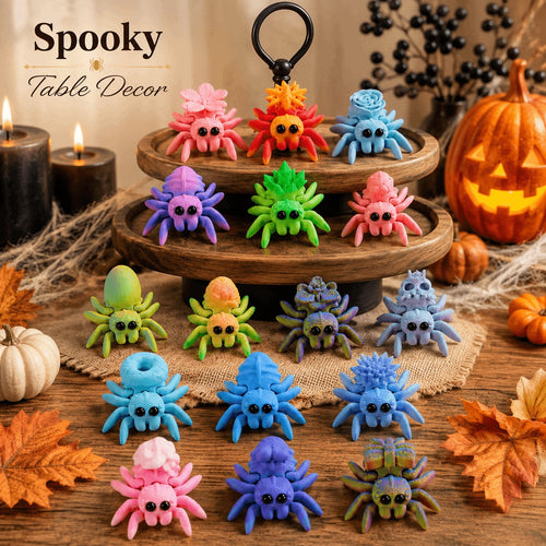Cute mini spider figurines, 15-piece set, view 2