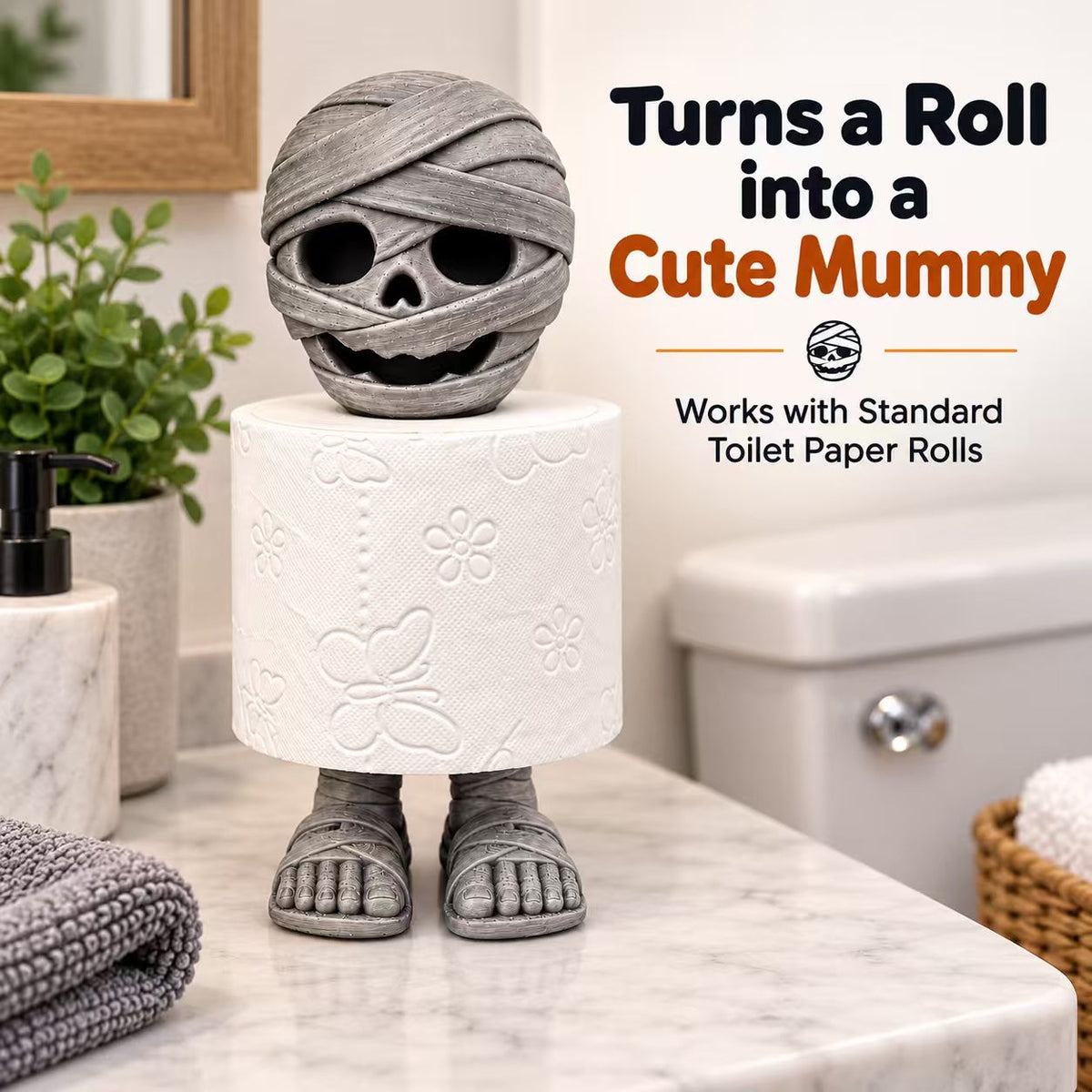 Mummy toilet paper holder, view 6