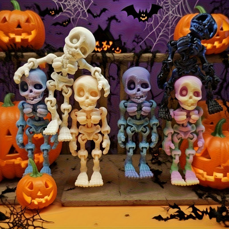 Posable mini skeletons party favor pack, view 5