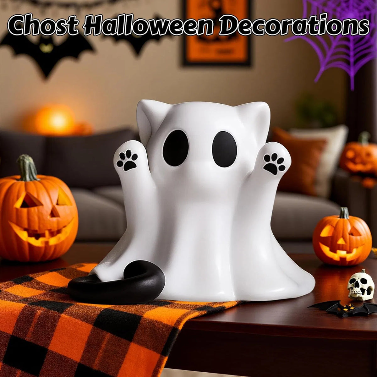 Spooky resin ghost figurines