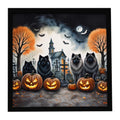 Spooky Keeshond Halloween framed metal print, view 8