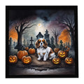 Cavalier King Charles Spaniel Halloween framed metal print, view 8