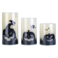 Halloween flameless LED candles with timer, 3-pack, view 11