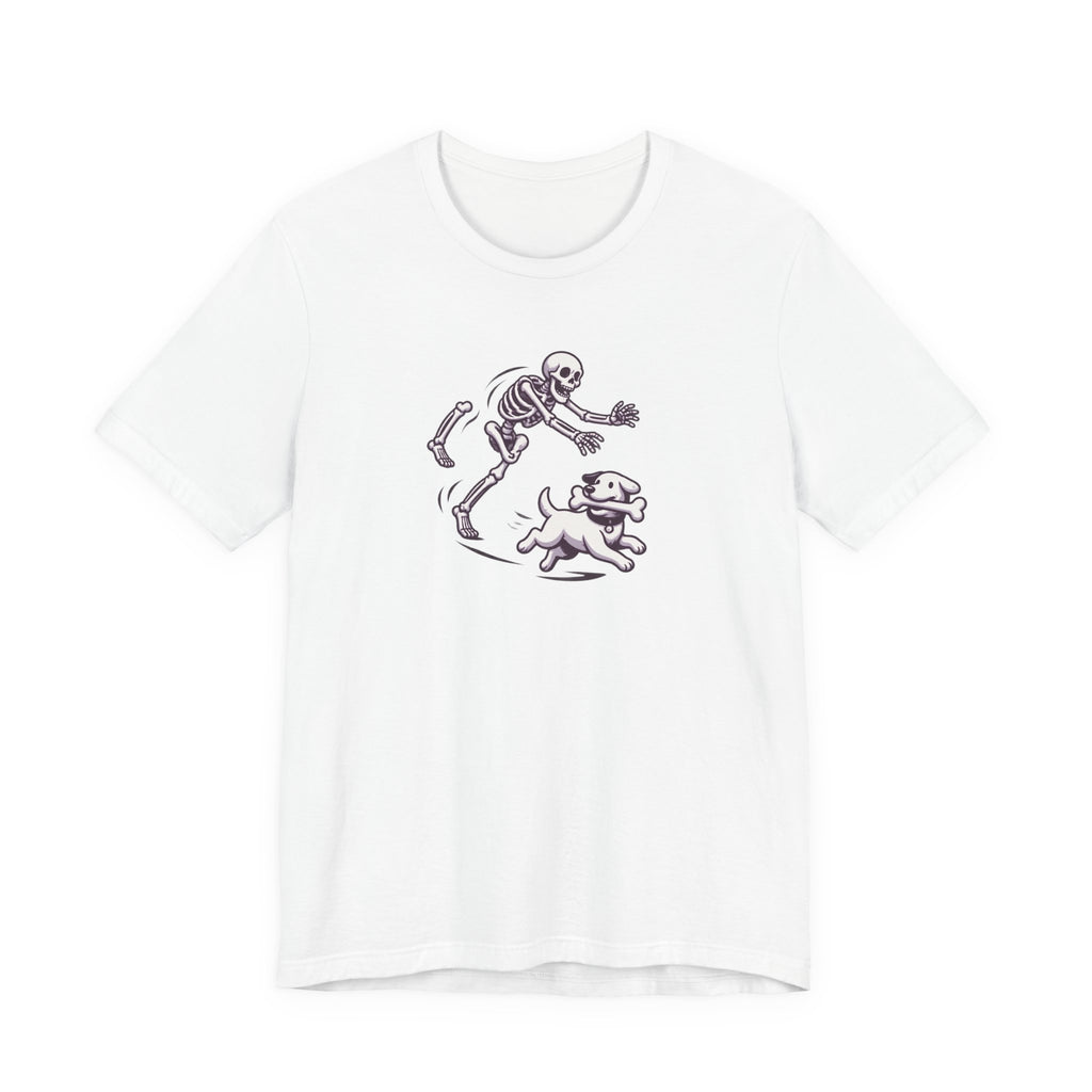 Skeleton Dog Chase - Halloween Spooky Season T-Shirt