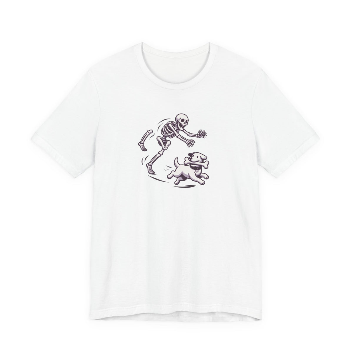Skeleton Dog Chase - Halloween Spooky Season T-Shirt