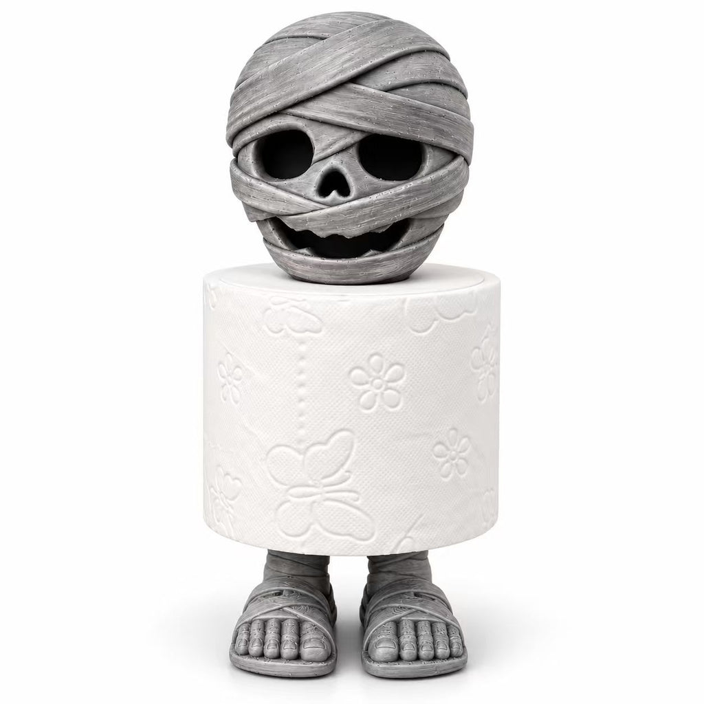 Mummy toilet paper holder, view 2