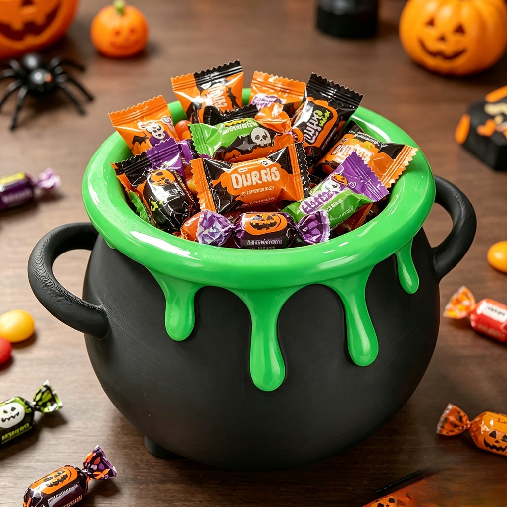Witch's cauldron candy bowl