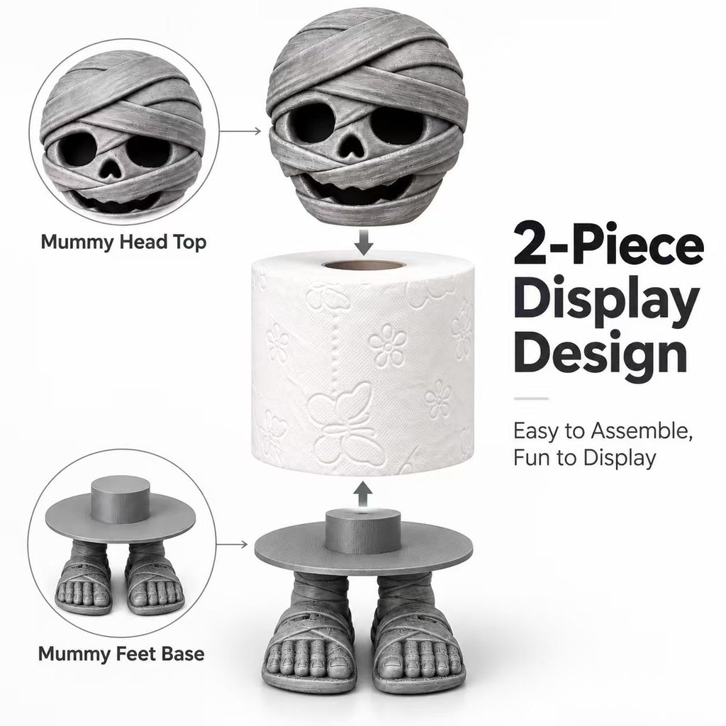 Mummy toilet paper holder, view 3
