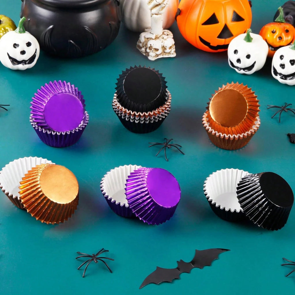 Halloween foil cupcake liners, 300-pack, view 2