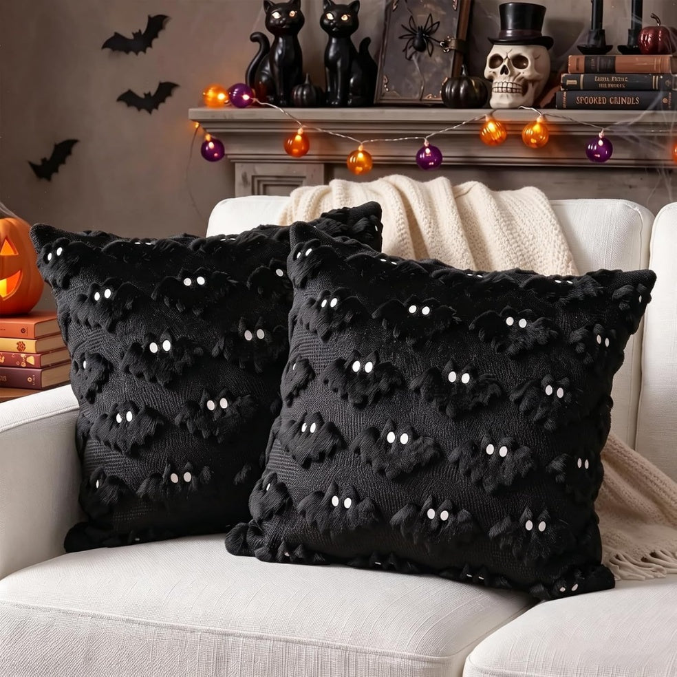 Halloween bat pillow covers, view 6