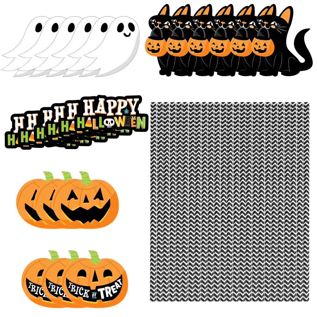 Halloween party straws with toppers, 25-pack, view 3