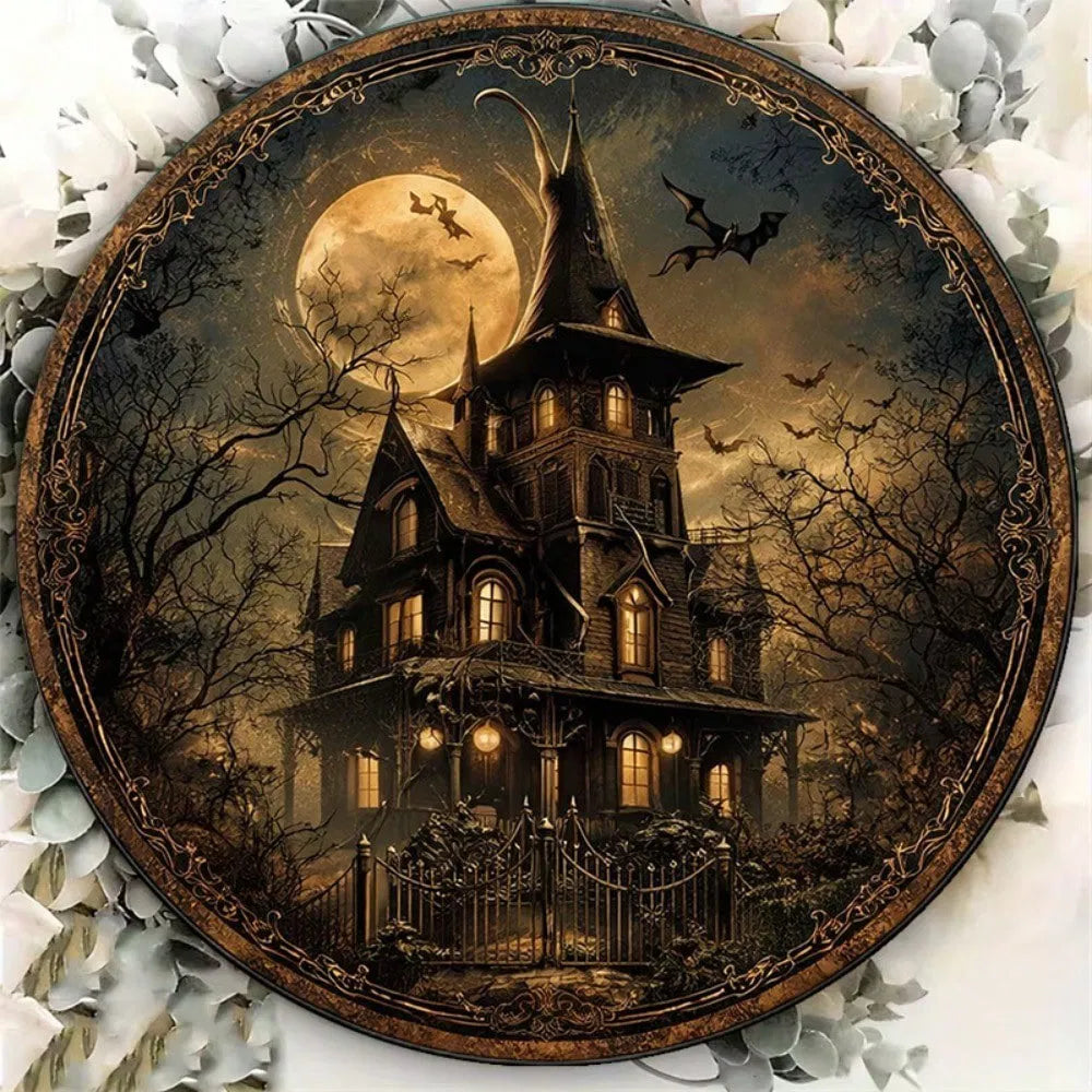 Vintage Halloween metal sign, 8 x 8 in, view 6