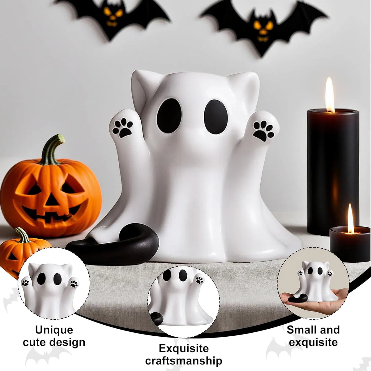 Spooky resin ghost figurines, view 5