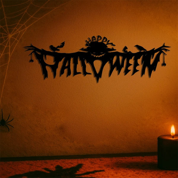 Happy Halloween metal wall art, view 3