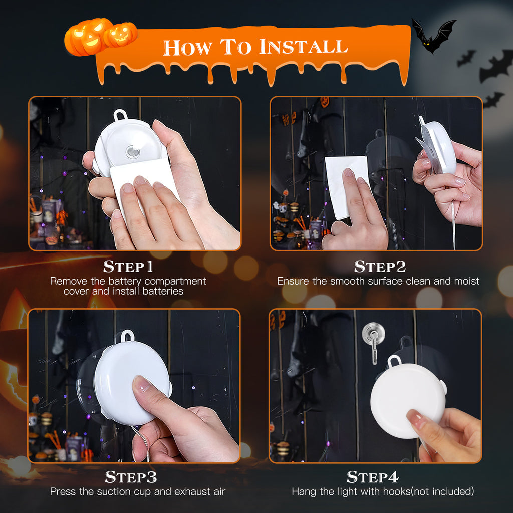Light-up Halloween window lights, 3-pack, view 9