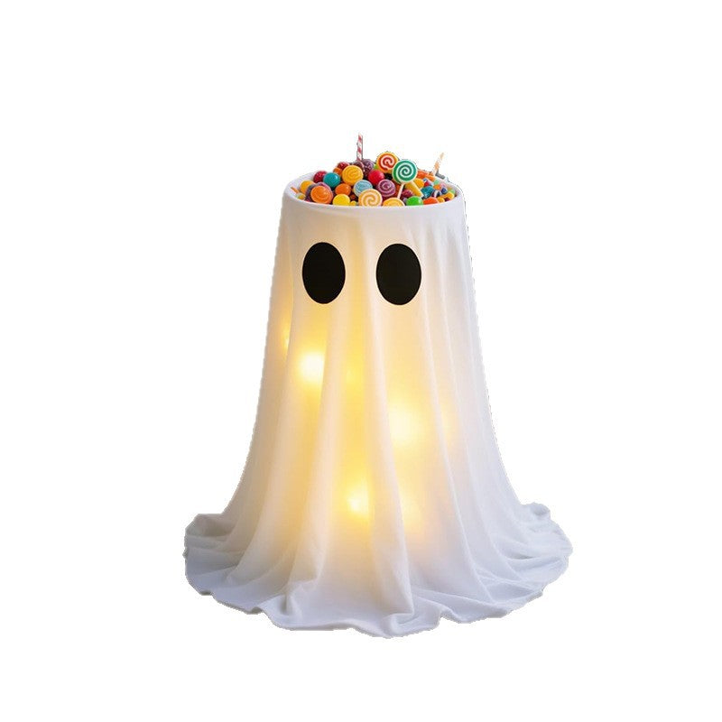 Glowing ghost candy bowl holder for the porch, view 5