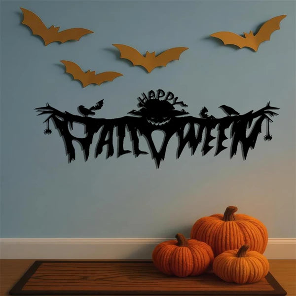 Happy Halloween metal wall art, view 2