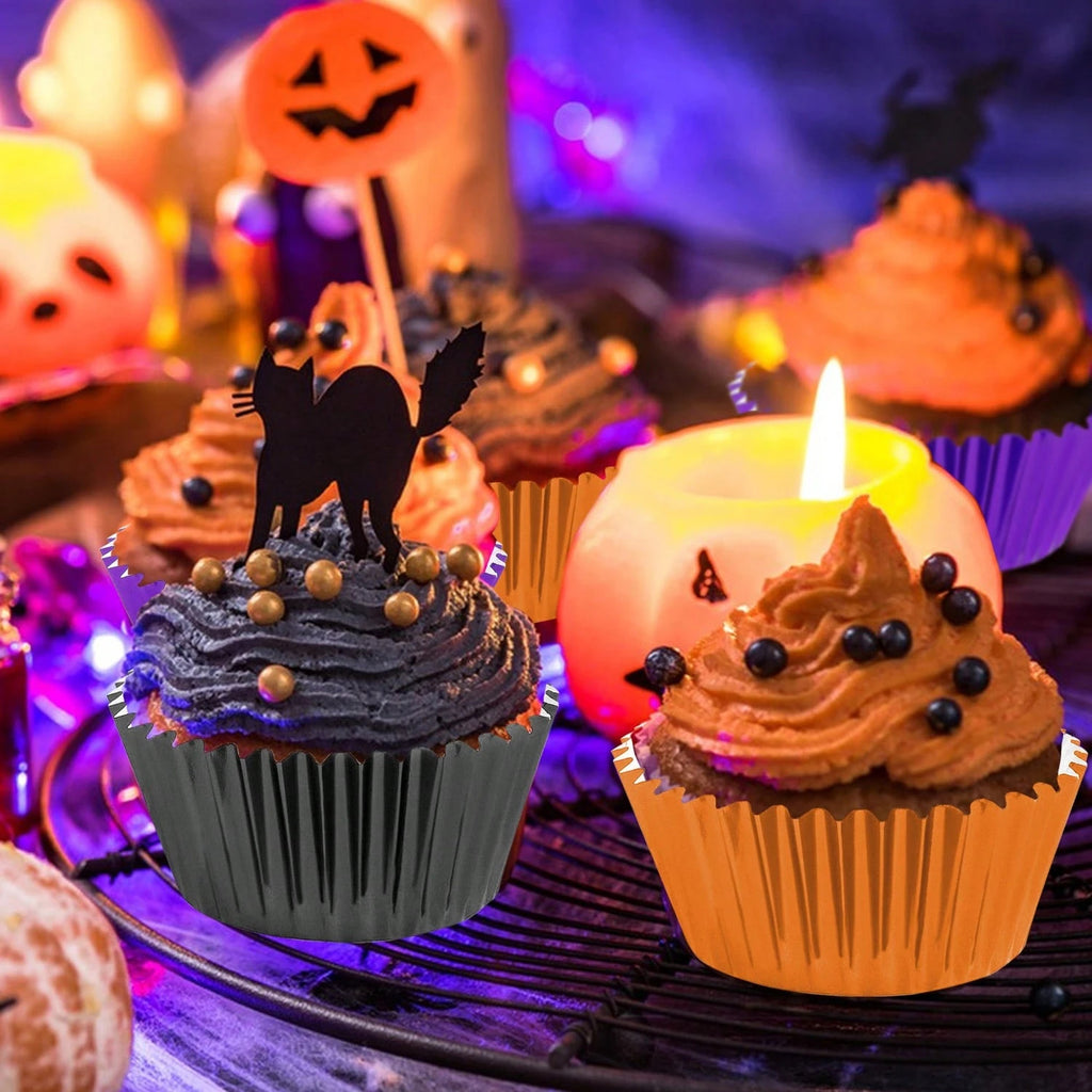 Halloween foil cupcake liners, 300-pack, view 5